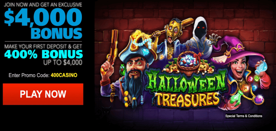 halloween treasures deposit bonus code