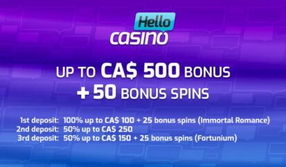 hello casino canadian offer
