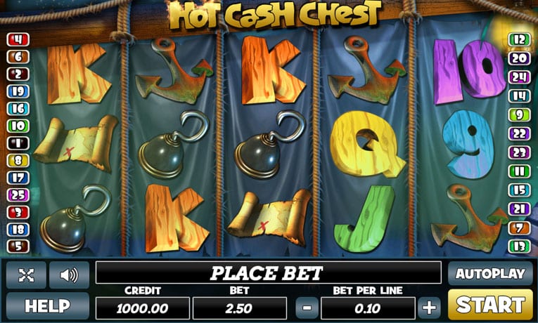 Hot Cash Chest slot machine demo