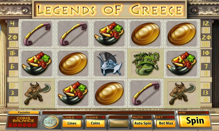 Legends of Greece video slot demo