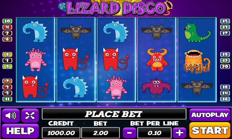 Lizard Disco slot machine demo