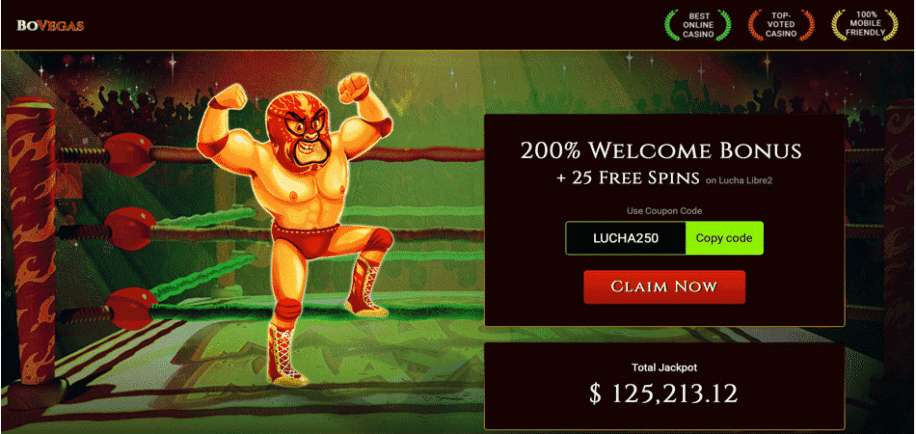 lucha libre bonus code at bovegas casino
