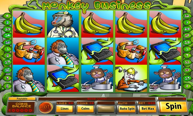 Monkey Business video slot demo