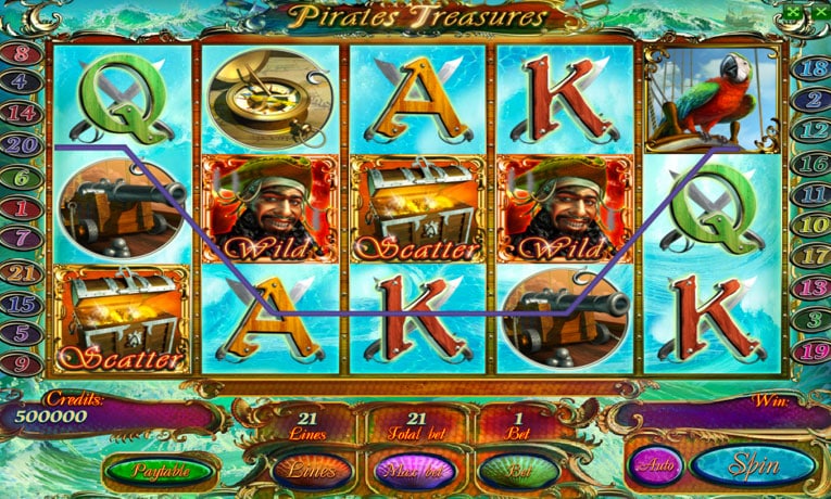 Pirates Treasures slot game demo