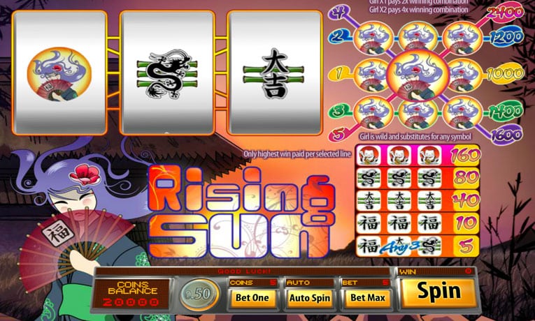 Rising Sun video slot demo