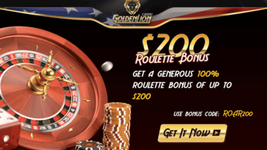 roulette bonus code golden lion