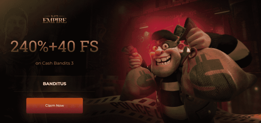slots empire cash bandits bonus code