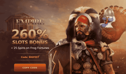 slots empire frog fortunes deposit bonus code