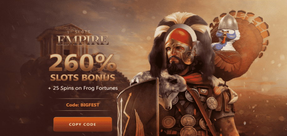 slots empire frog fortunes deposit bonus code