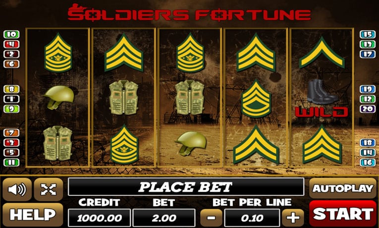 Soldiers Fortune slot machine demo