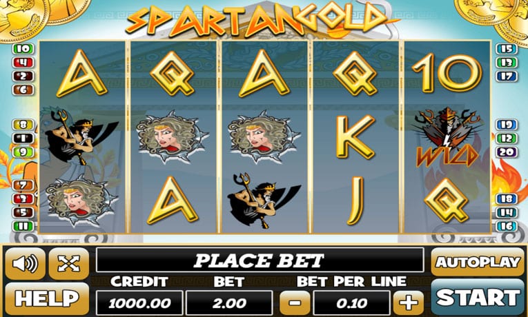 Spartan Gold slot machine demo