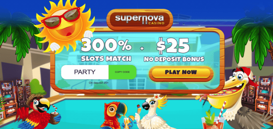 Supernova $25 Free Chip bonus code