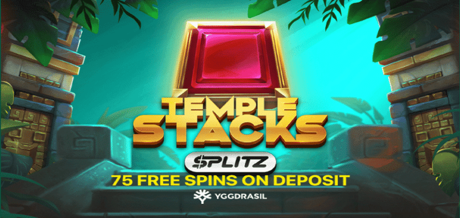 Temple stapelt 75 Freispiele bei 24kcasino