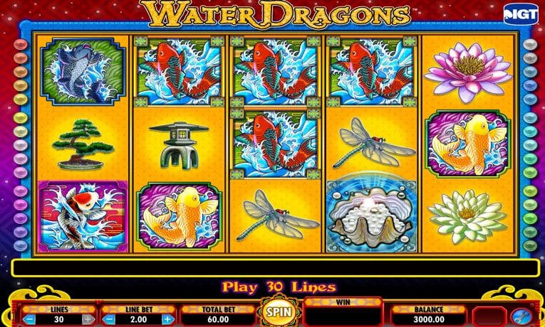 Water Dragons pokie machine demo