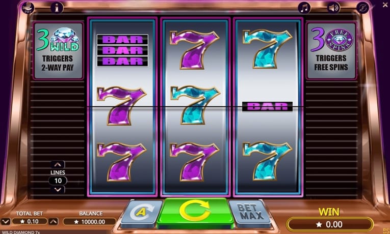 Wild Diamond 7X slot machine demo