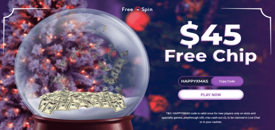 xmas bonus code freespin casino