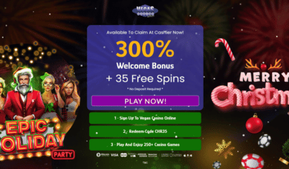 35 Free Spins on Epic Holiday Party