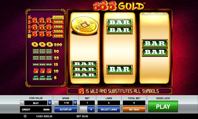 888 Gold slot machine demo