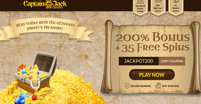 Captain Jack 35 free spins promo code