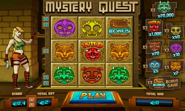 Mystery Quest slot game demo