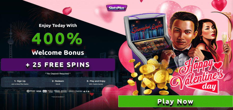 Valentine’s Bonus Code at Slots Plus
