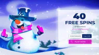 40 Free Spins Promo Code on Snowmania Slots