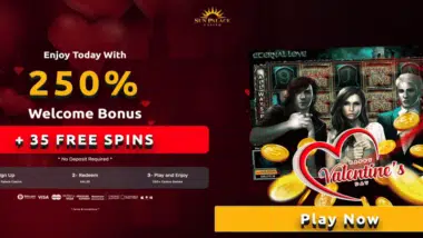 Valentine’s Bonus Code at Sun Palace Casino