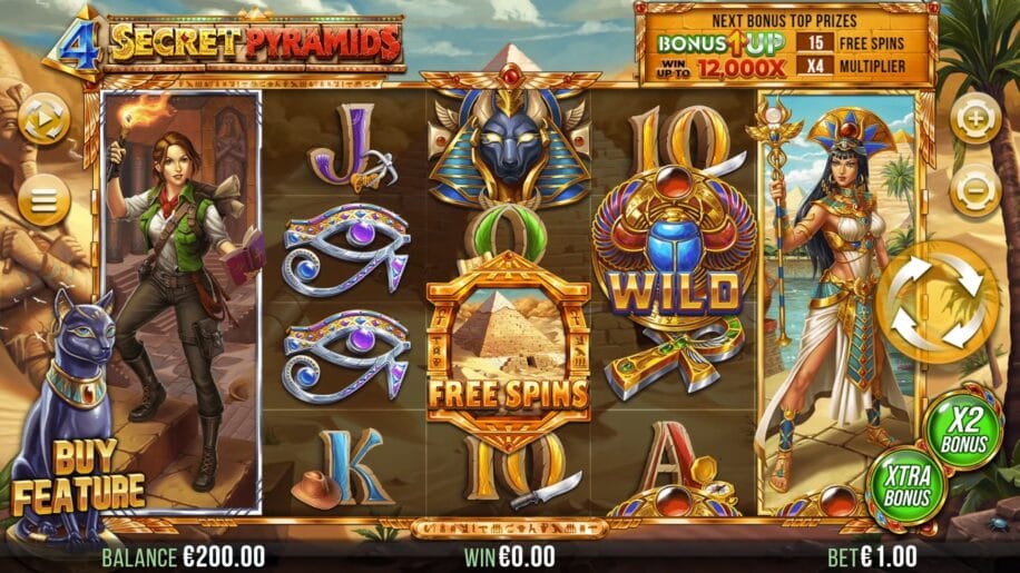 4 Secret Pyramids slot game - 4ThePlayer