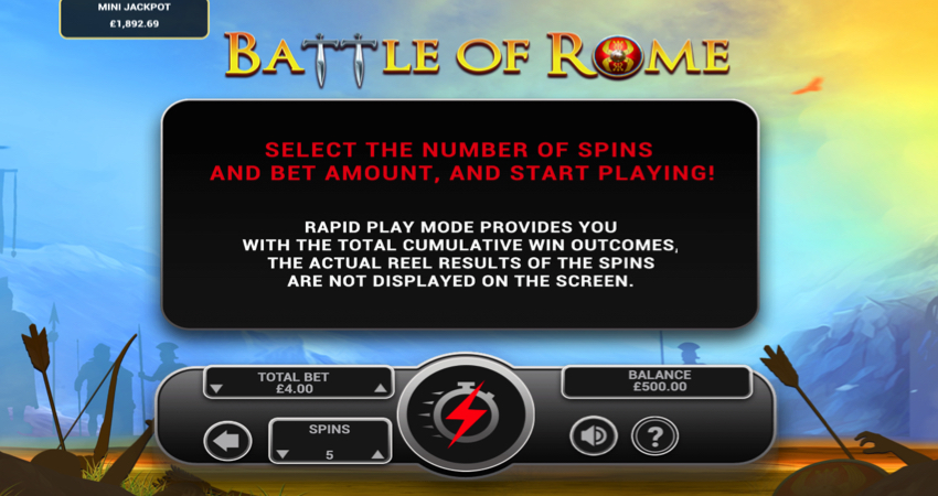 Battle of Rome free spins