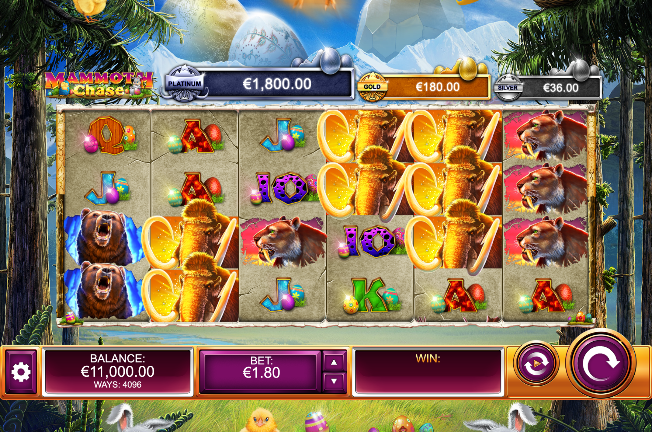 Mammoth Chase: Easter Edition slot game