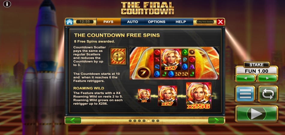 The Final Countdown free spins