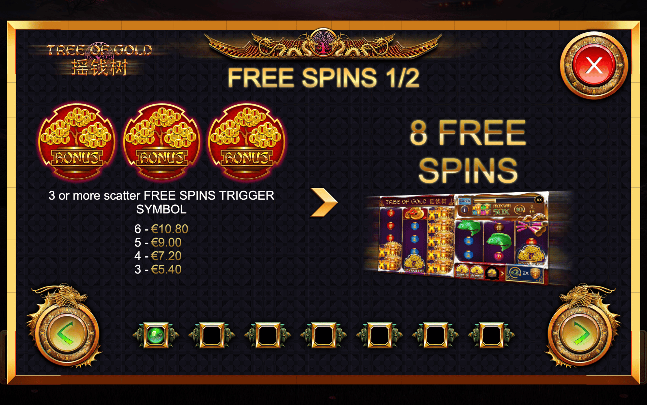 Tree of Gold free spins