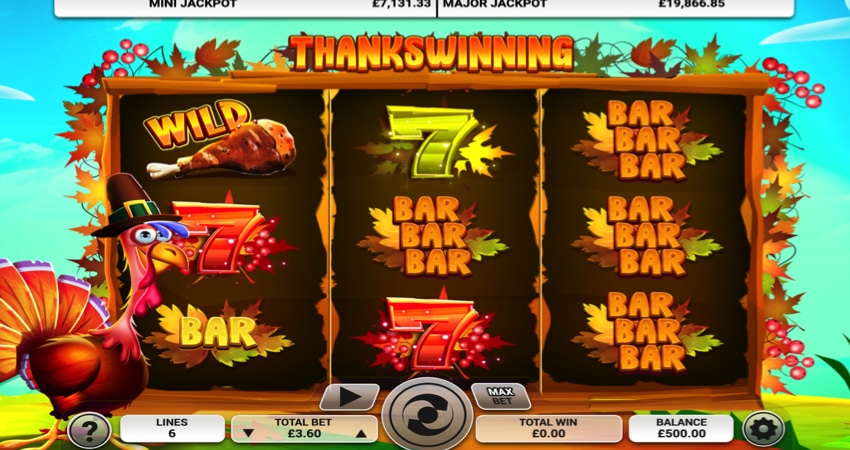 Thankswinning slot game