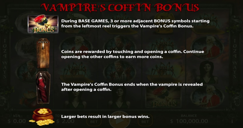 Vampire’s Tale slot bonus