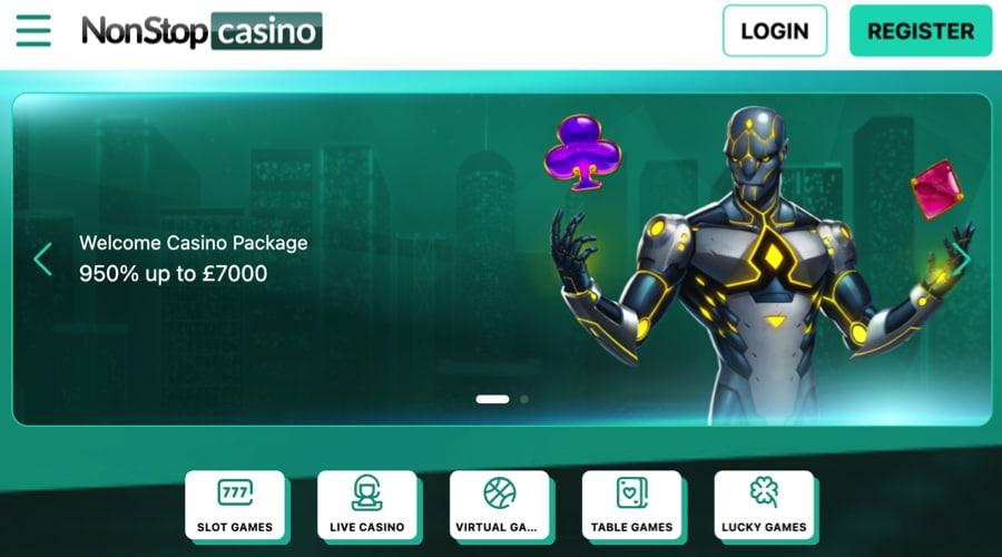 nonstop casino bonus offer