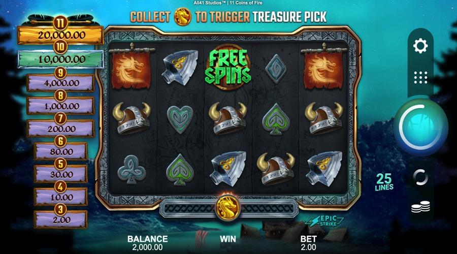 11 Coins of Fire video slot