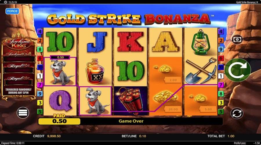 Gold Strike Bonanza Jackpot King video slot