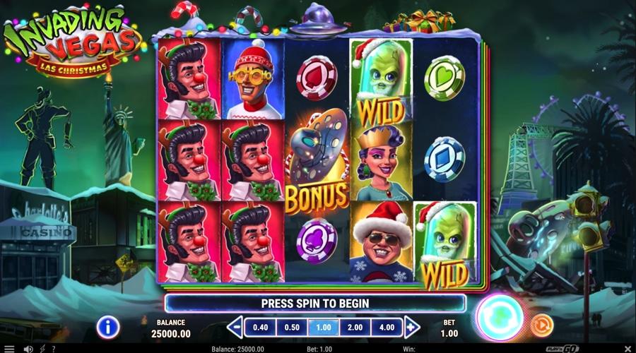 Invading Vegas Las Christmas slot game demo play