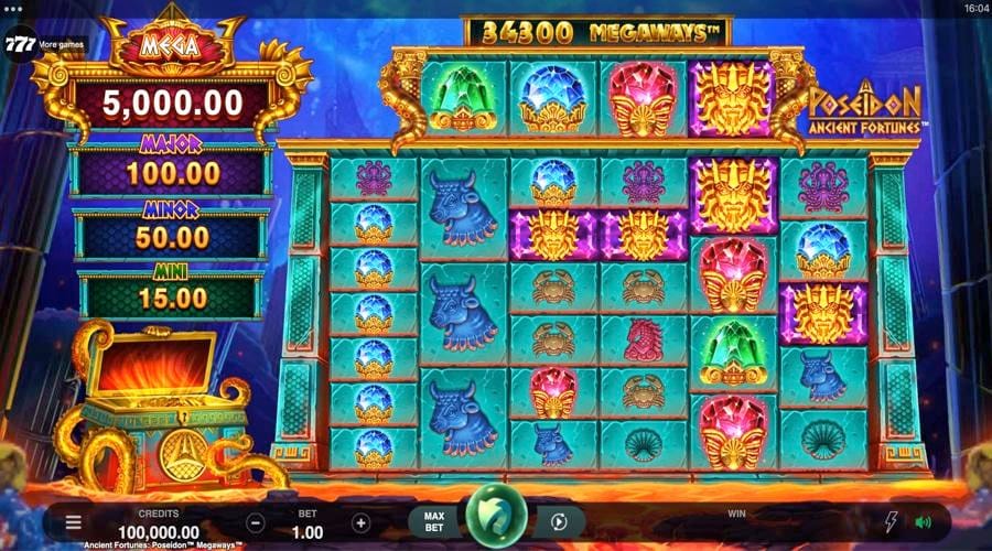 Video automat Poseidon Ancient Fortunes Megaways