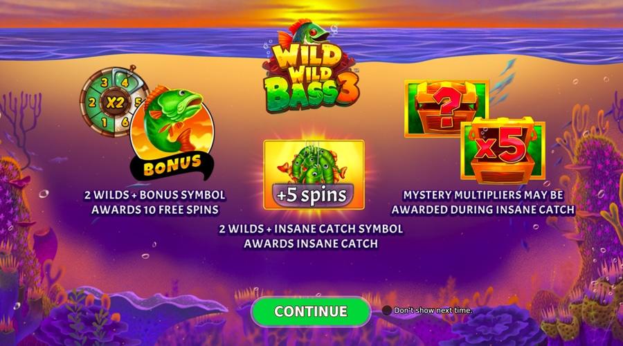 Wild Wild Bass 3 bonus games