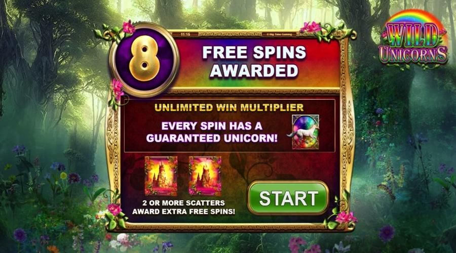 Wild Unicorns slot free spins