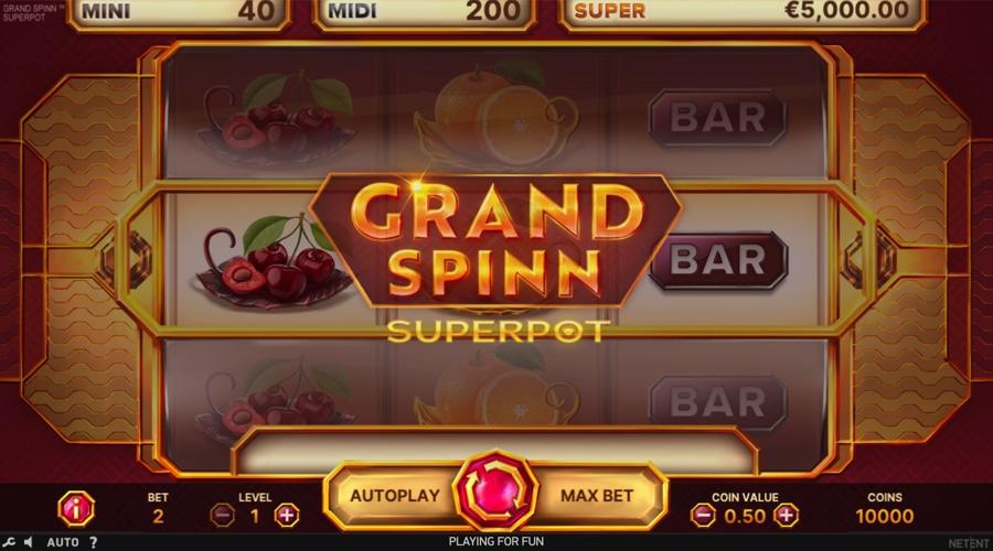 Grand Spinn Superpot video slot