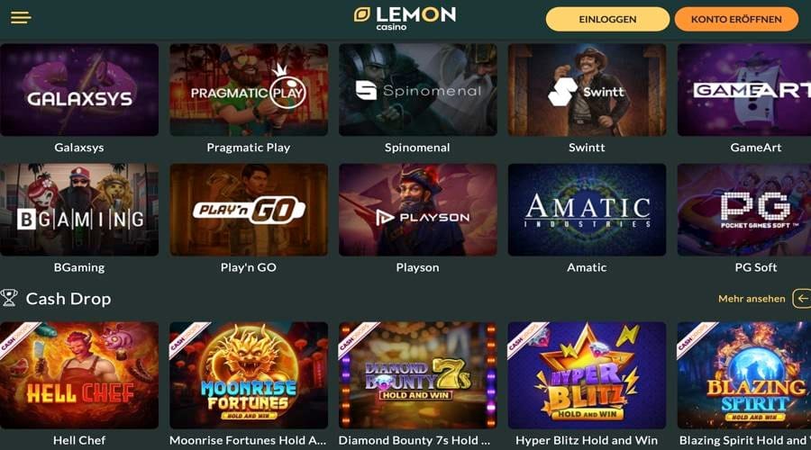 Lemon Casino - providers