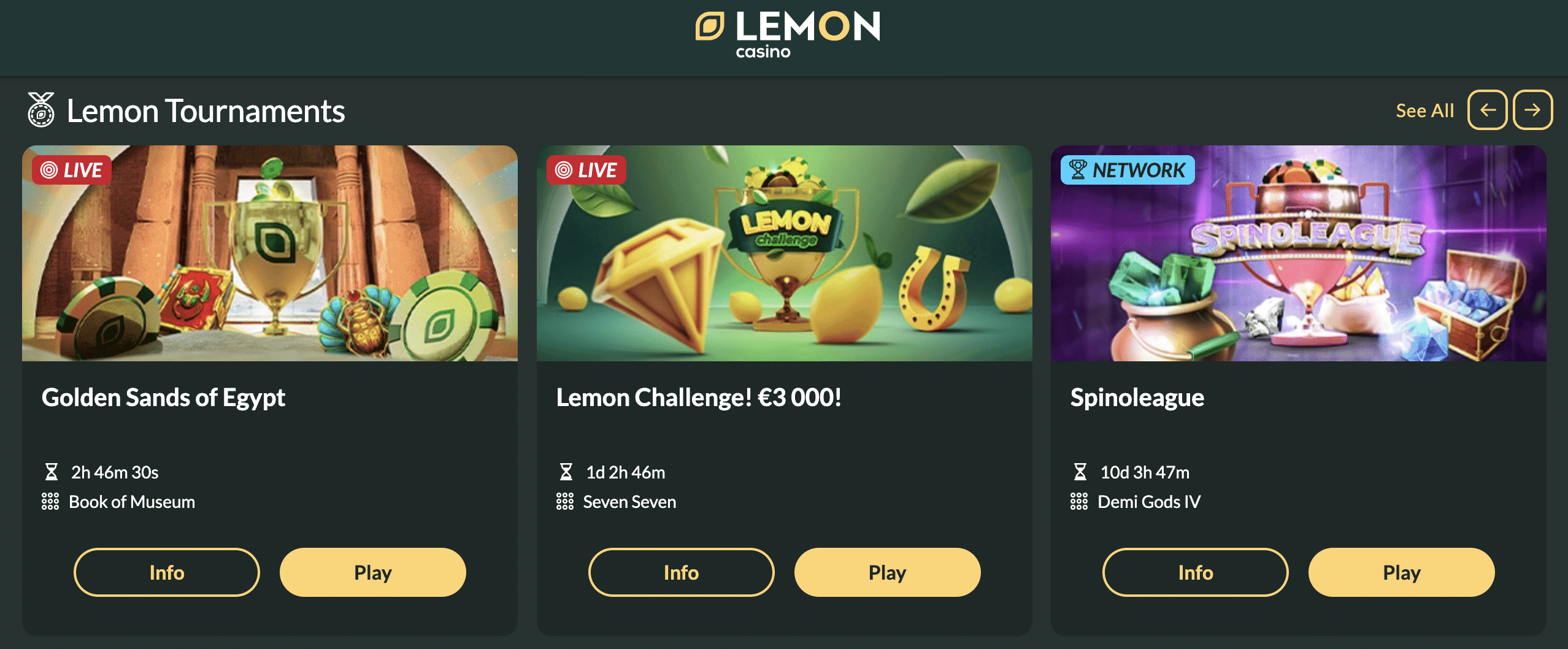 Lemon Casino - tournaments
