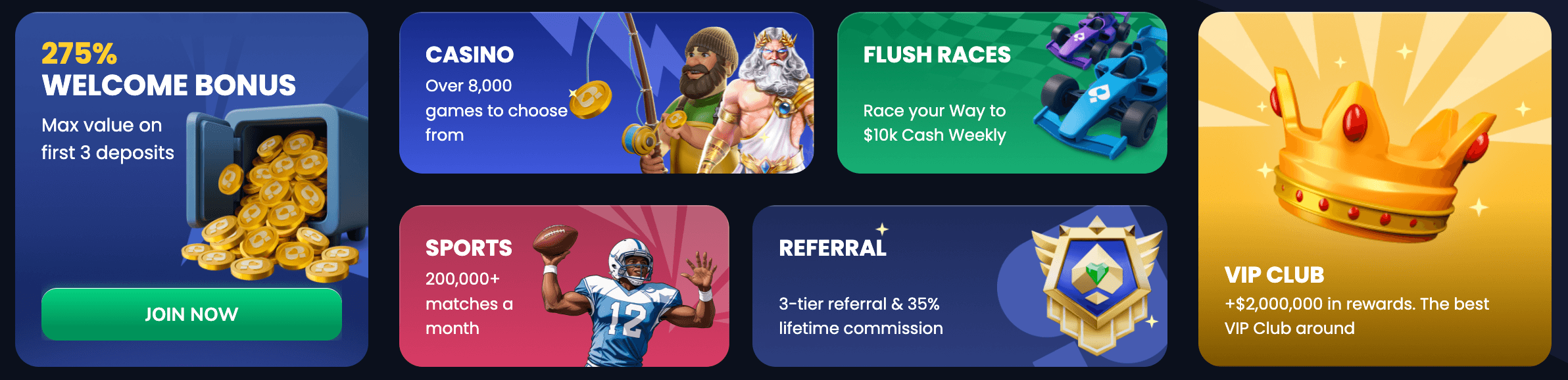 Flush Casino velkomsttilbud