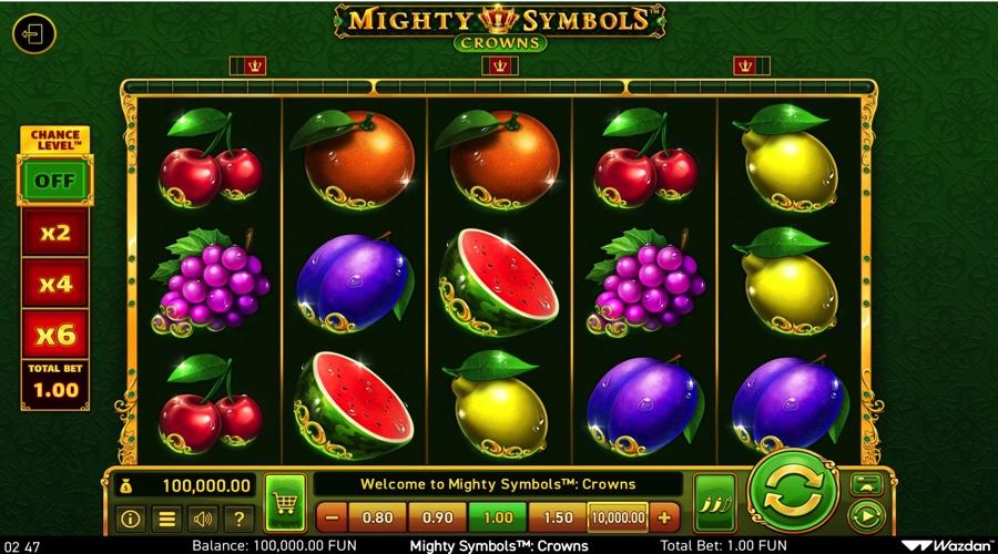 Mighty Symbols™: Crowns fruit machine