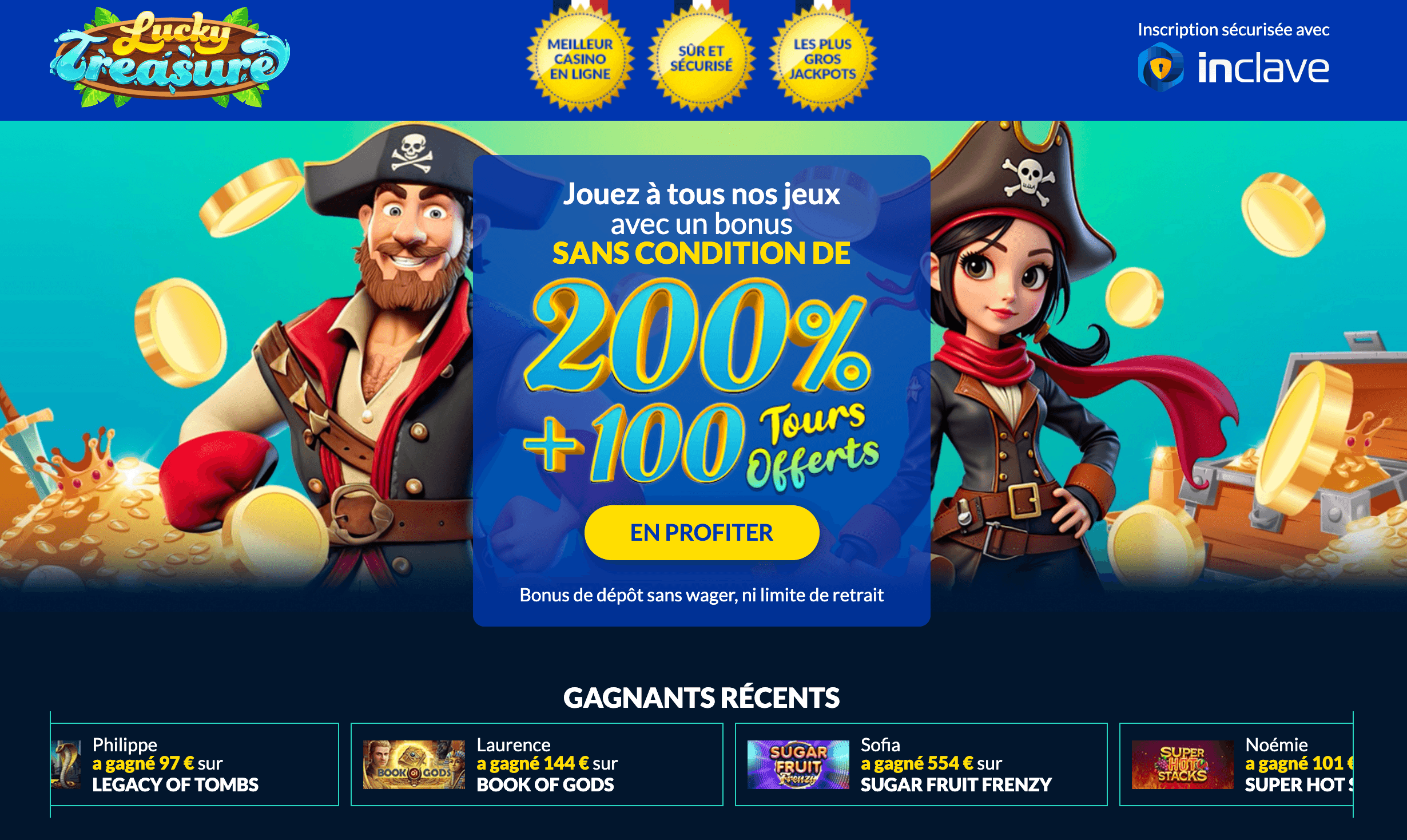 Lucky Treasure signup bonus