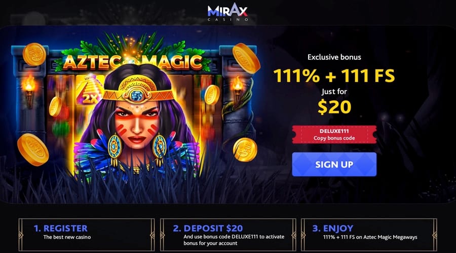 Aztec Magic free spins bonus code