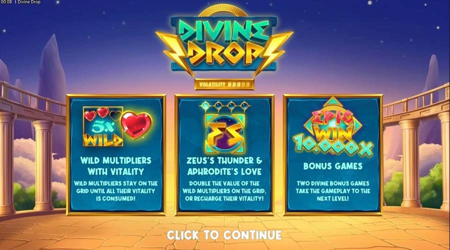 Divine Drop slot features