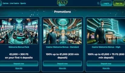 AllSpins Casino Welcome Package